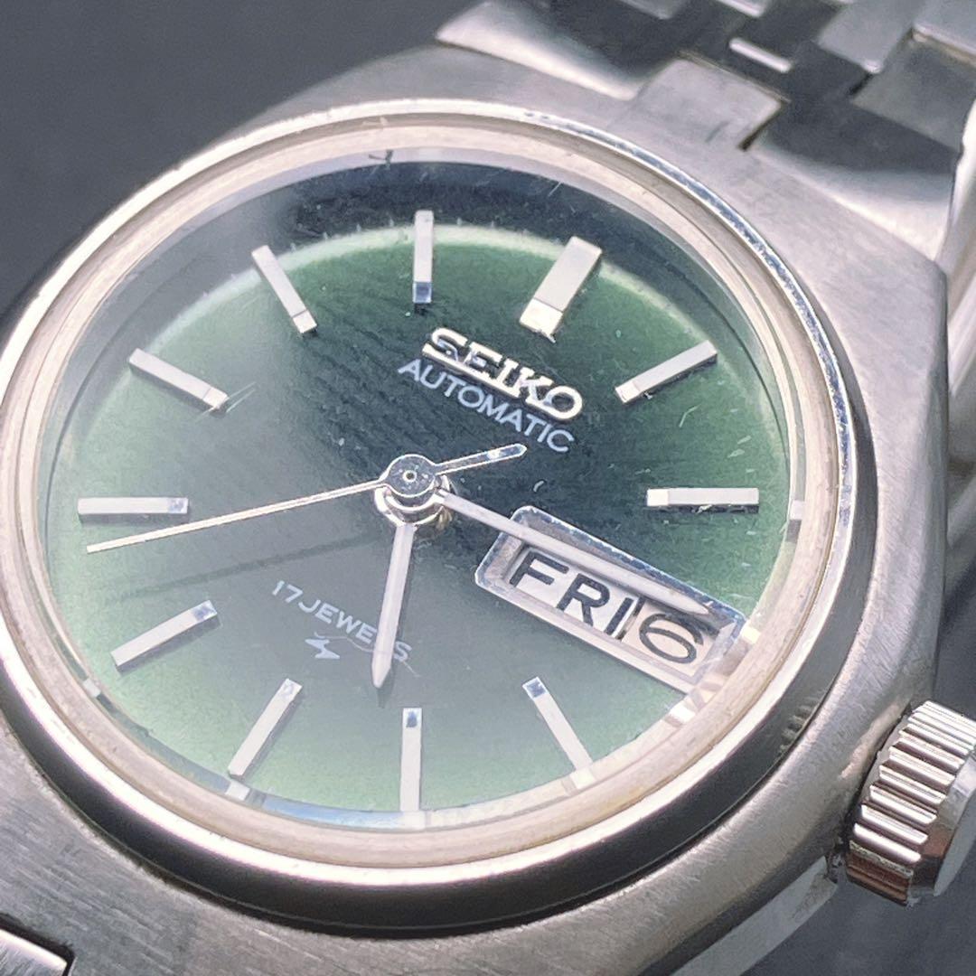 SEIKO 2206-0070 Automatic volume Working item Green Dial Ladies
