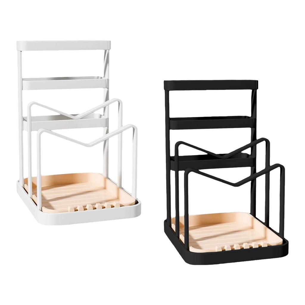 Knife Block Holder Kitchen Utensils Holder, Cutting Board Rack Pot Pan Lid Holder for Kitchen