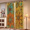 Bohemian Pattern Blackout Curtains, Custom-Made with Your Image, High-Precision Sun Protection, Thickened Polyester.