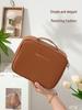 Trousse de maquillage imperméable grande capacité pour femme avec porte-pinceaux amovible – Sac à main PU de voyage