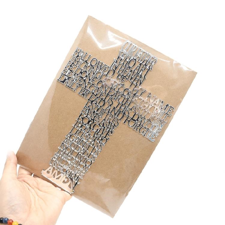 Desktop 21cm Acrylic Wood Cross Ornament  Bedroom Dormitory Party Decoration