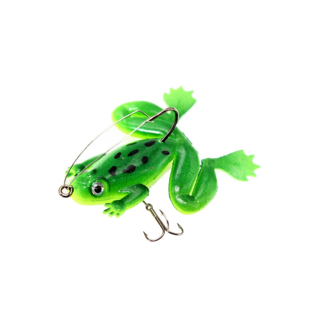 Soft Frog Lure Fishing Bait with Hook Anti-Snag Design Artificial Soft Bait for Freshwater Fishing Bass Pike Lure