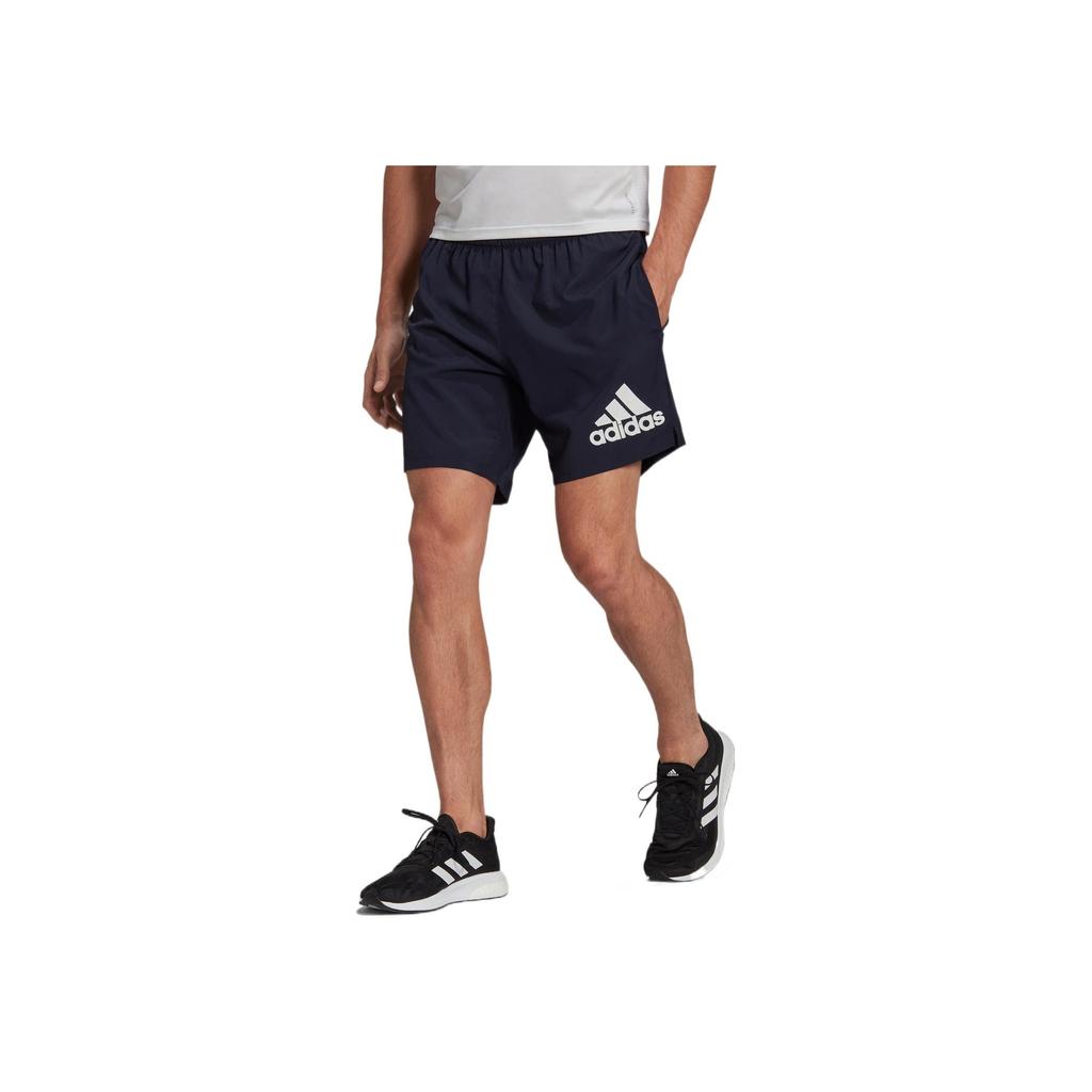 Adidas Alphabet Logo Print Woven Light Breathable Sports Shorts Men Bottoms Ink-Blue HB7474