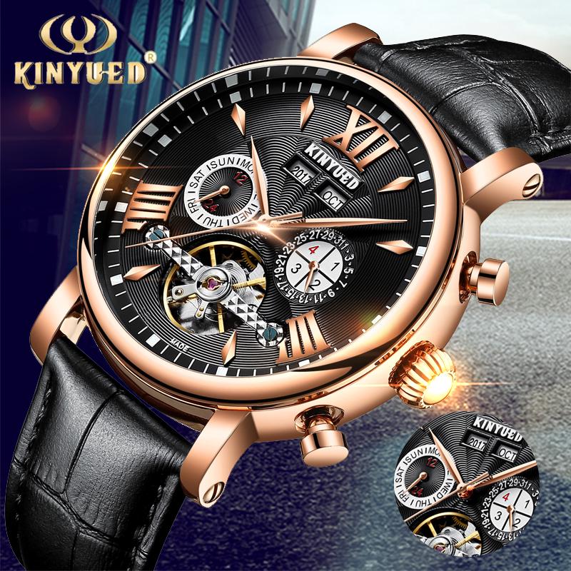 KINYUED Calendario Perpetuo Tourbillon Orologio Meccanico Uomo Oro Rosa  Orologi Automatici acquista in modo economico — spedizione gratuita,  recensioni reali con foto — Joom