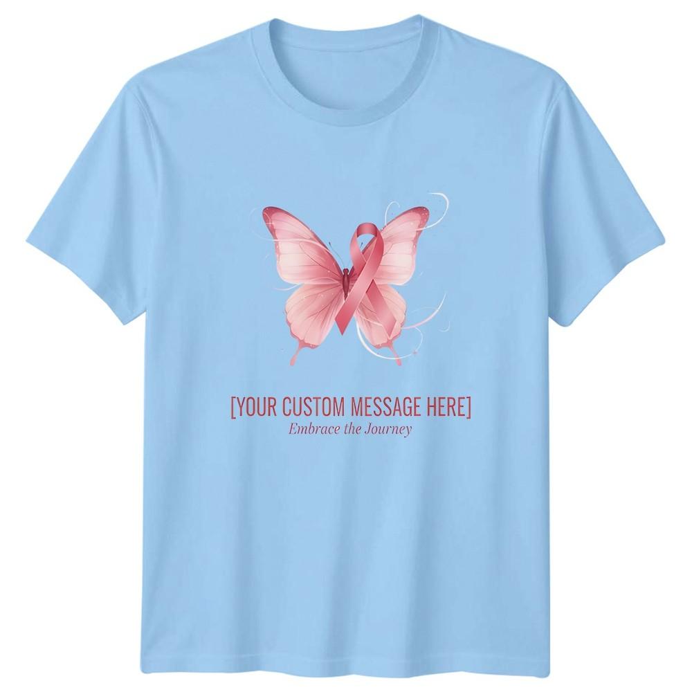 Embrace The Journey Breast Cancer Awareness Ribbon Butterfly Unisexs Unisexs Graphic S