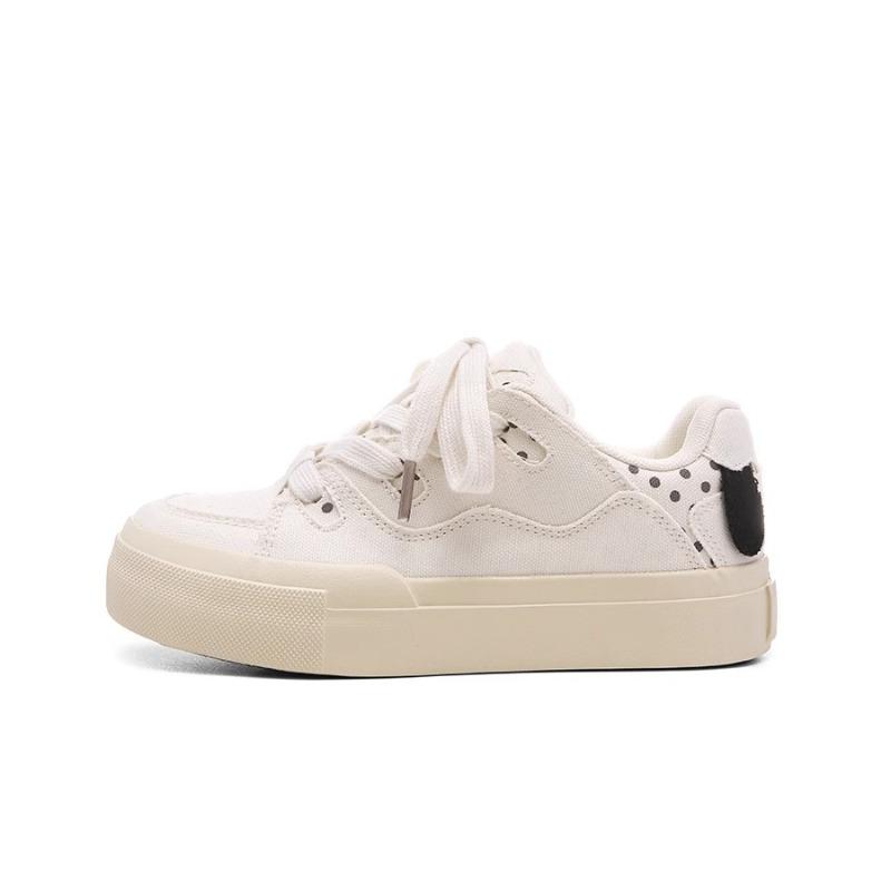 Fashion Spring Summer Thick Soled White Shoes Women's New Casual Board Shoes Cute Little Dog Simple Comfortable Bread Shoes