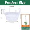 5Pcs Clear Round Plastic Hanging Plant Tray With Built-In Hook Drip Base For Indoor & Outdoor Hanging Baskets 8In 10In 12In