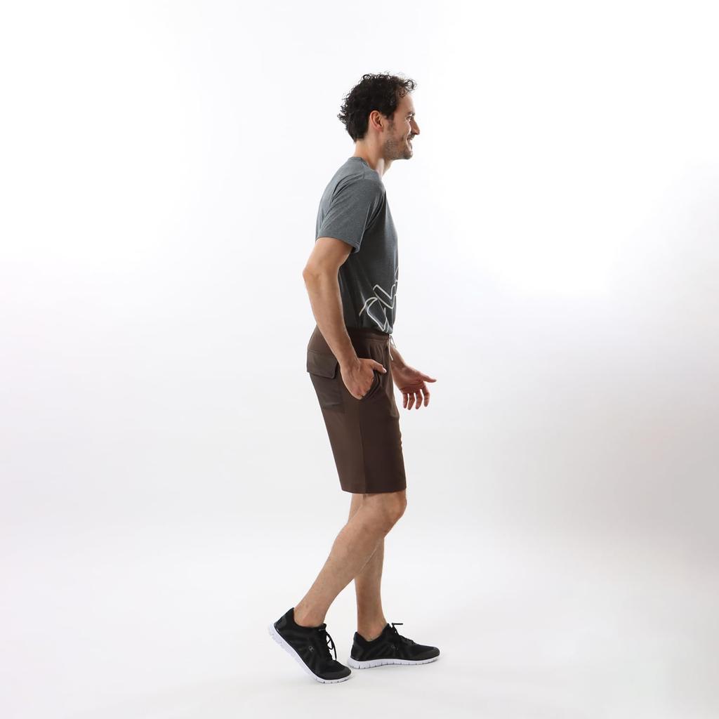 Quick UV Heat Script Logo Brown [Champion] Shorts, Dry, Protection, Shielding, Shorts, Men's Sports, C3-ZS504,