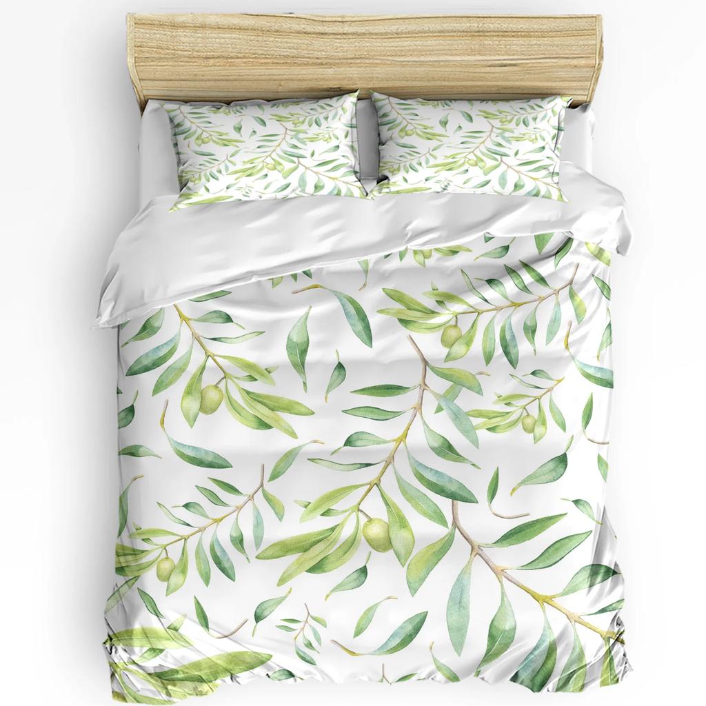 3pcs Bedding Set Tropical Jungle Leaves Monstera Green Home Textile Duvet Cover Pillow Case Boy Kid Teen Girl Bedding Covers Set