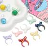 4pcs 25mm Acrylic Rabbit Bow Beads Charm for Necklace Keychain DIY Jewelry Craft Making