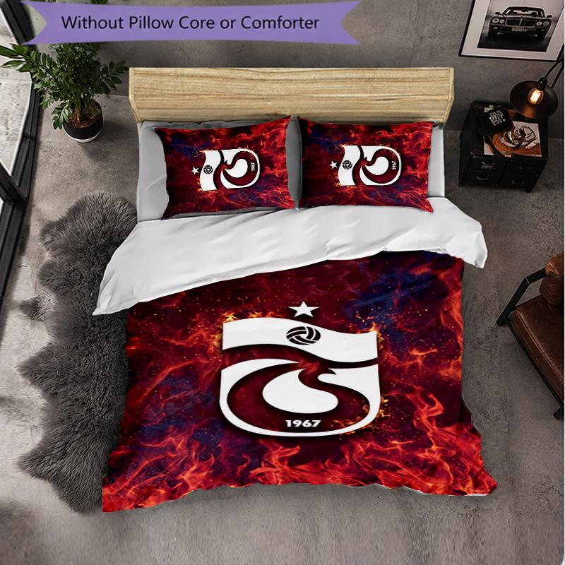 Biancheria da letto a tema Trabzonspor FC Set 3 Pezzi Copripiumino Biancheria da letto Decorativa per Camera Adolescenti Decorazione Casa