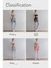 Farbverlauf Schnelltrocknendes Nylon Trainingsset: Sexy enges Sporttop & Yogahose