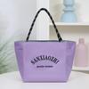 Fashion Simple Letter Print Large Capacity Double Sided Hand-Held Shoulder Bag Work Commuting Tote Bag