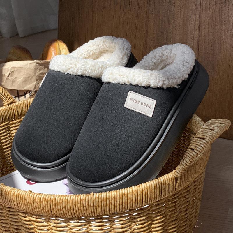 Baumwollpantoffeln Winter 2025 neu warm Indoor Zuhause dicker Boden rutschfest Zuhause Paar Wollpantoffeln Herbst und Winter