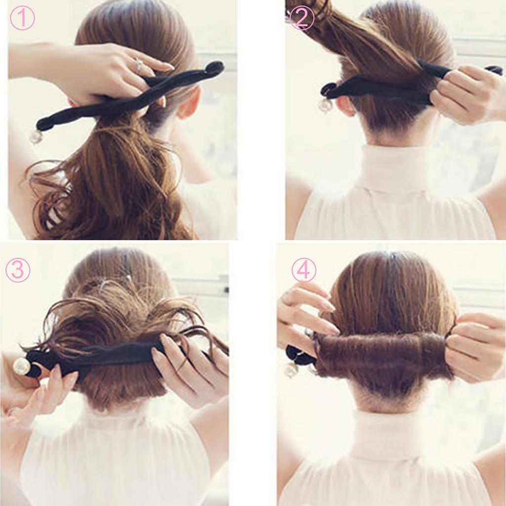 Magic Sponge Clip Foam Donut Hair Styling Bun Bigodino Strumento Maker Ring Twist