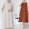 Real Shot of the New Model In Stock: 2022 Summer New Style, 3-Color Sleeveless Dress, Women's Loose Cotton-Linen Dress