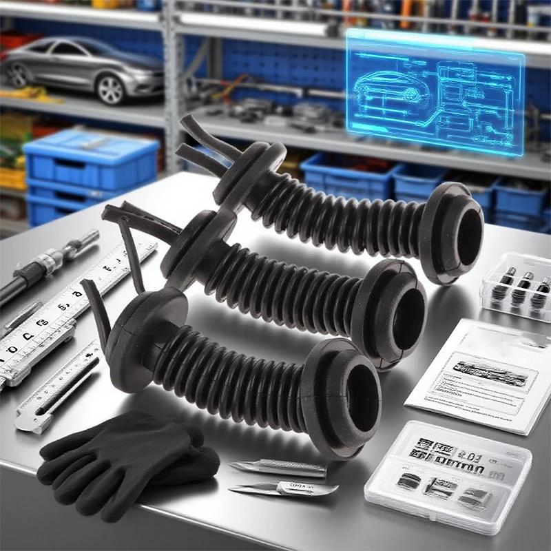 1/3 ks 30MM Speciální silikonová objímka s rovnou trubkou pro automobilovou kabeláž, napájecí kabel, vodotěsná, utěsněná dveřní trubka