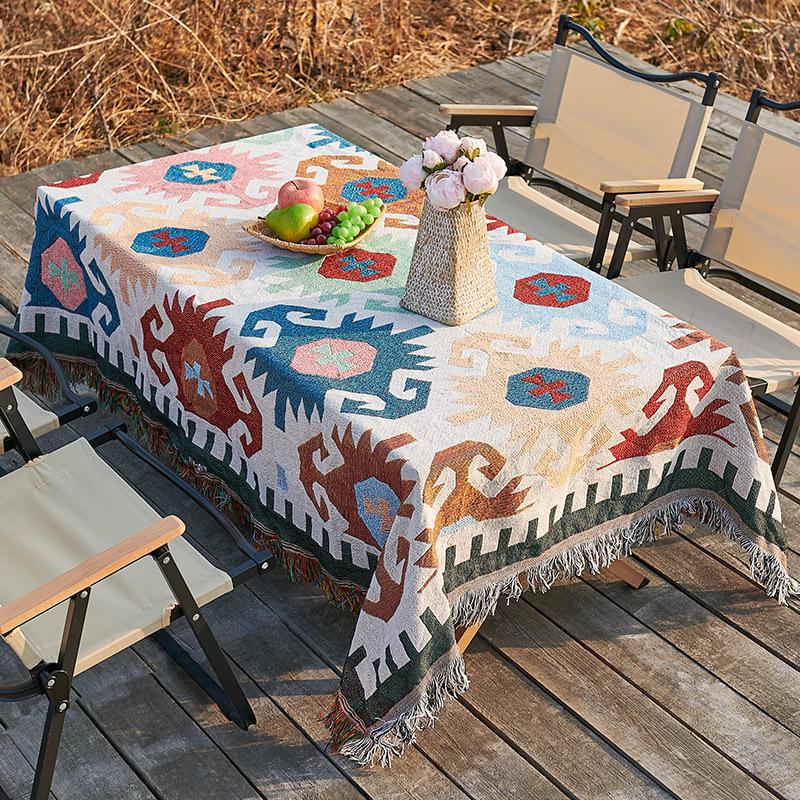 Bohemian Picnic Mat - Outdoor Camping Tablecloth & Moisture-Proof Blanket