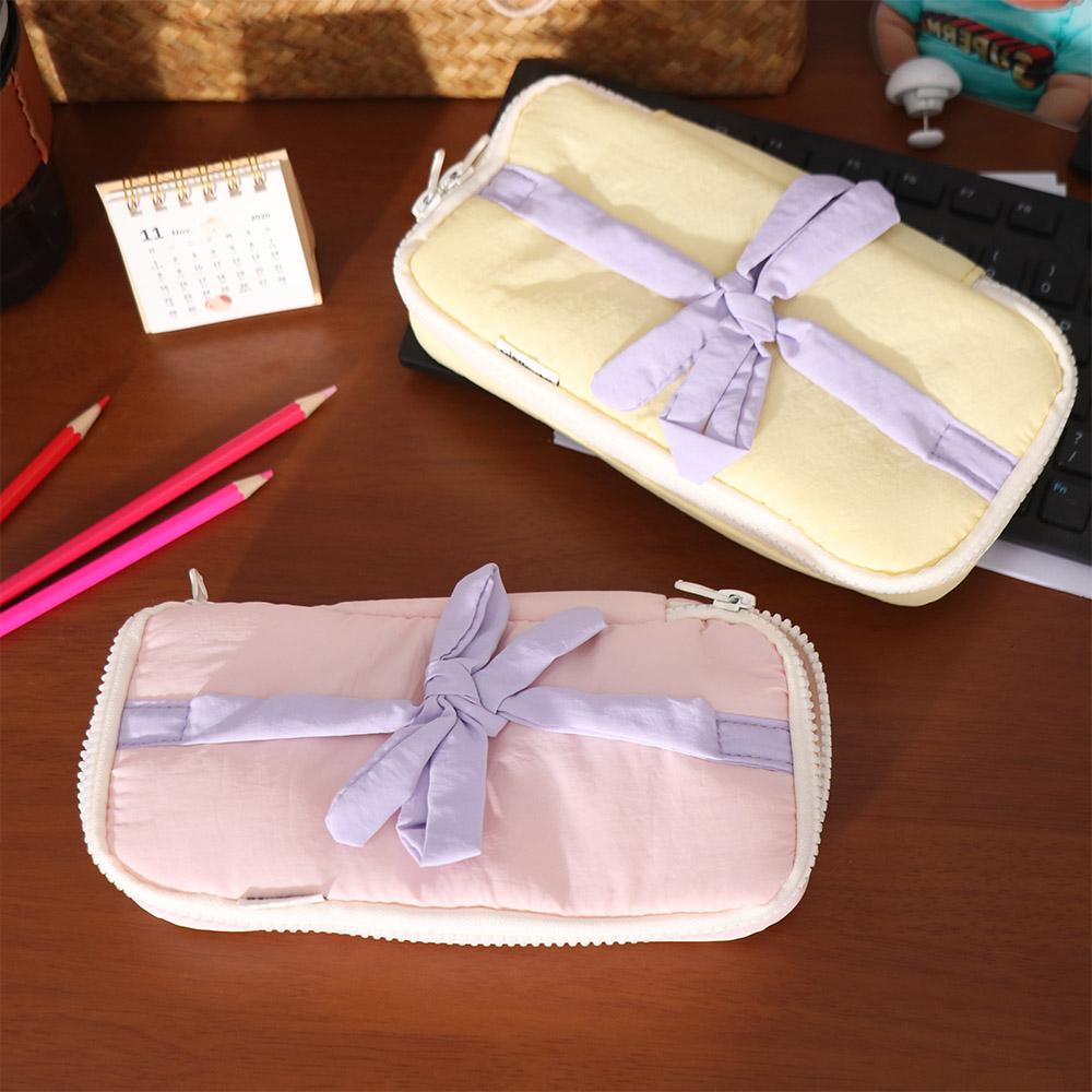 Large Capacity Korean Style Pencil Case Desktop Storage Bow Pencil Pouch  Children
