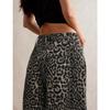VEZFAA Women's Fashion Casual Leopard Print High Waist Trousers Pants & Capris