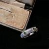Li Luo Vintage Gold Gebürsteter 925 Sterling Silber Verstellbarer Damenring