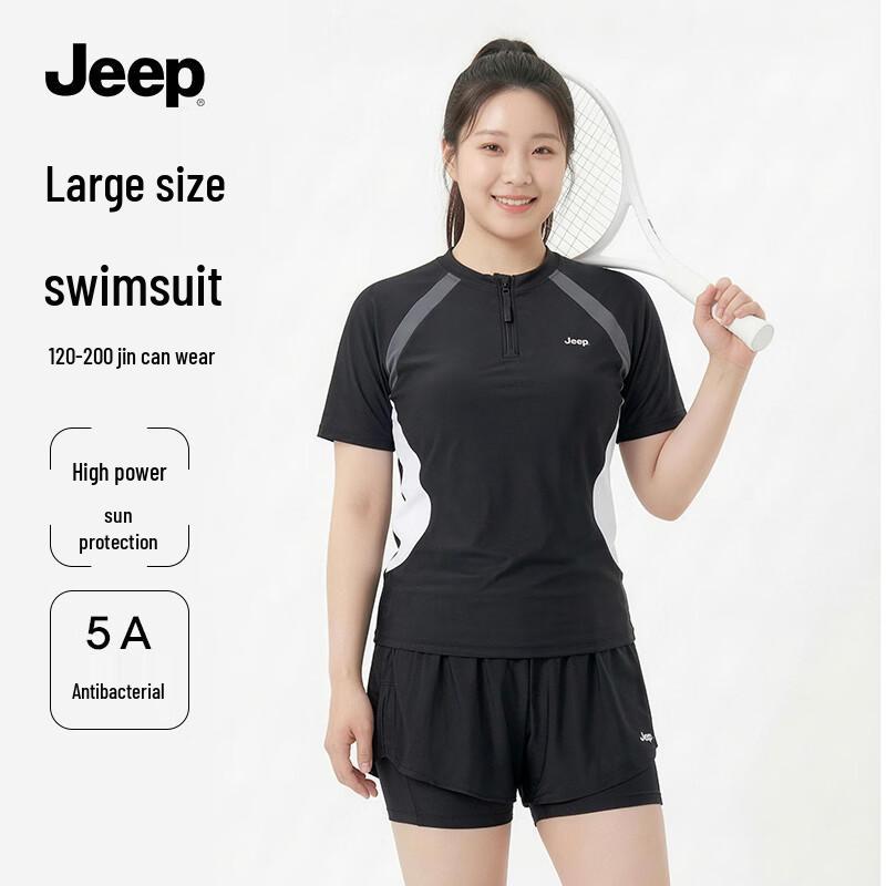 JEEP Women's One-Piece Conservative Flat-Leg Swimsuit