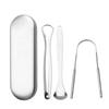 Tongue Scraper Set Stainless Steel Tongue Scraper Fresh Breath Cleaning Toothbrush Reusable Bathroom Oral Care Tool