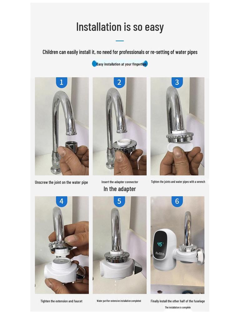 Instant Hot Water Quick-Heating Kitchen Faucet