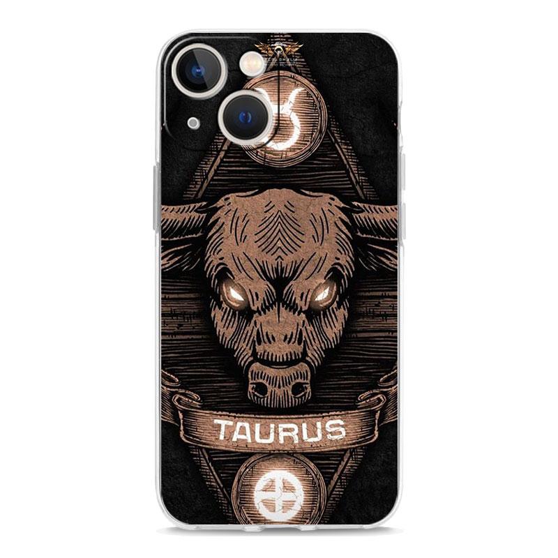 Phone Case For iPhone 16 15 14 13 12 11 Pro Max XS X XR 7 8 Plus soft TPU Clear Cover Aries Leo Libra Pisces Virgo Capricorn