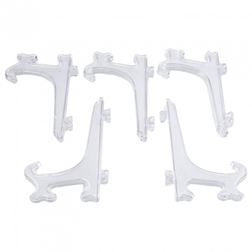 UK 5 X Plastic Display Stand Plate Easel Book Or Tablet Easels Flat Item Holders
