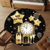 1pc New Year Celebration Round Chair mat office Area Rug - Non-Slip, Floor Mat for Office, Bedroom, Ideal home decor gift c0112061