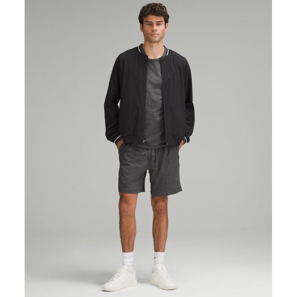 Lululemon Soft Jersey Short 7  Heathered Black Heathered Graphite Grey