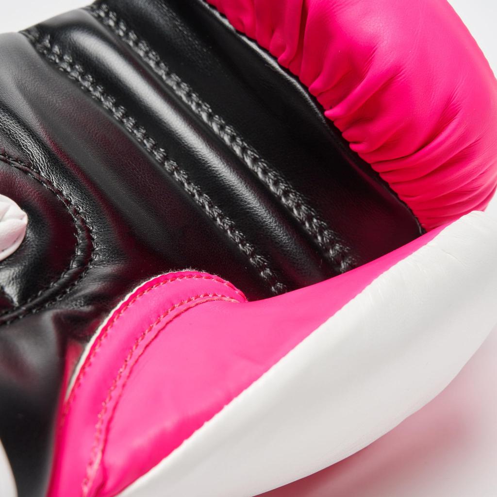 LEONE 1947 Boxing Gloves Unisex Synthetic Leather Outer PU Pads Velcro Closure Pink GN333 [LOGO WACS] (10M) [Genuine]