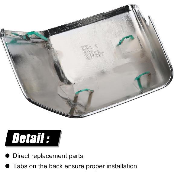 Chrome Direct Replacement Side Mirror Covers Caps For 2015- Ford F150, Directly Replace Style, Not Sticker Style