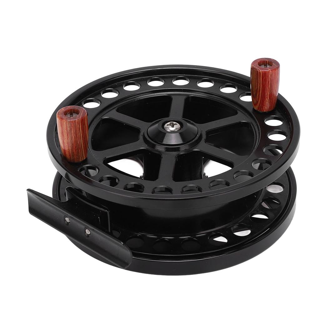 Fly Fishing Reel Aluminum Alloy Black 110mm Spool Diameter Fishing Rod Accessories for Right and Left Hand