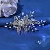 Chenxing CX342 Bridal Headpiece: Handmade Alloy Flower & Rhinestone Hair Comb for Wedding Dress Accessories.