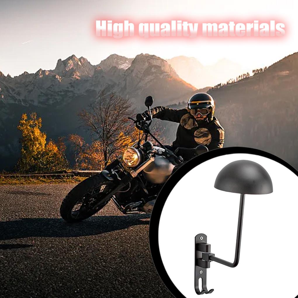 Držák na motocyklovou přilbu otočný o 180° Nástěnný držák na helmu Úložný držák na helmu ze slitiny Hák na věšák na přilbu pro cyklistické přilby