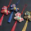 Chinese Style Pony Embroidered Pendant Spring Festival Tassel Horse Hanging Decoration Zodiac Mascot Funny Car Hanging Ornaments
