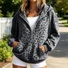Damen Casual Pullover Top, Mit Kapuze, Halber Reißverschluss, Langarm, Lockere Passform