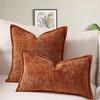 Woven Thick Cushion Cover Yarn Texture Throw Pillow Covers Edge Pressed Sofa Cushion Covers for Home Bedroom Living Room Decor
