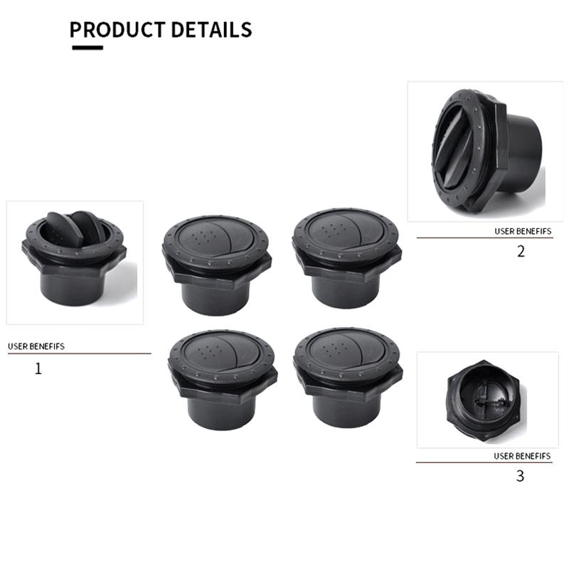 4pcs Car Round A/C Air Outlet Vent Universal 60mm 2.35 Inch Dashboard A/C Deflector Outlet Vents for RV Bus Boat Car Supplies