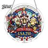 Decorative Sun Catcher For Home 4th of July Acrylic Puzzle Suncatcher Patriotic Window Hanging Ornament 250th Anniversary Decoration America Jigsaw