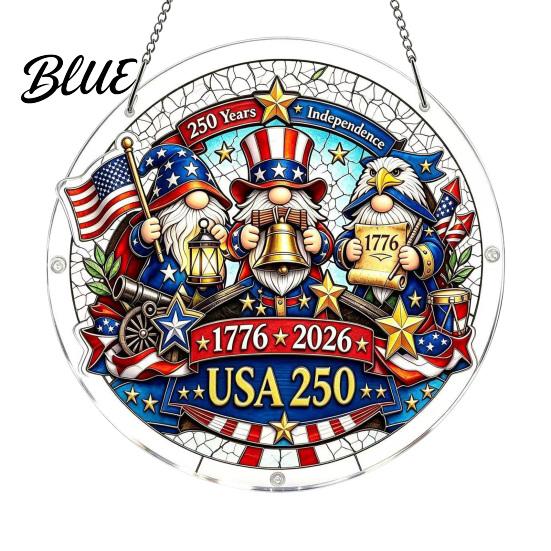 Decorative Sun Catcher For Home 4th of July Acrylic Puzzle Suncatcher Patriotic Window Hanging Ornament 250th Anniversary Decoration America Jigsaw