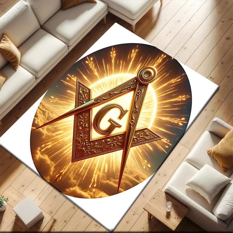 2026 New Style Recognized Freemasonry Carpet Rug for Living Room Bedroom Home Sofa Decoration,Kids play Non-slip Floor Mat