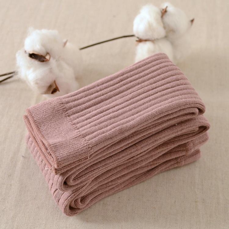 

Детские леггинсы цвета сахарной ваты из гребенного хлопка - Корейские полосатые брюки-девятки для малышей на весну и осень M (1-3 years)