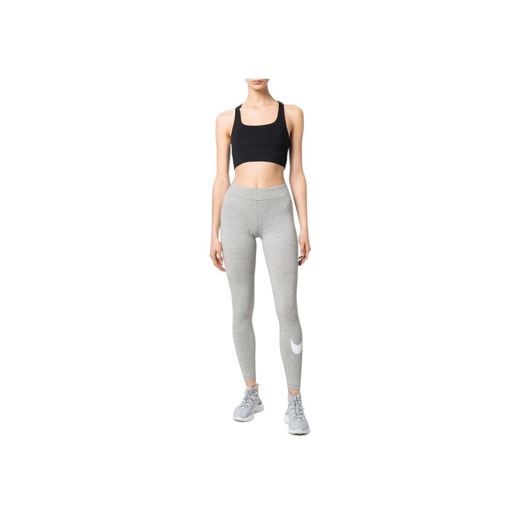 Nike Logo Print Mid-Rise Slim Fit Casual Pants Women Pants Gray CZ8530-063