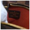 Auth LOUIS VUITTON Damier Clifton Pouch Brown Canvas Wristlet lv5616mb