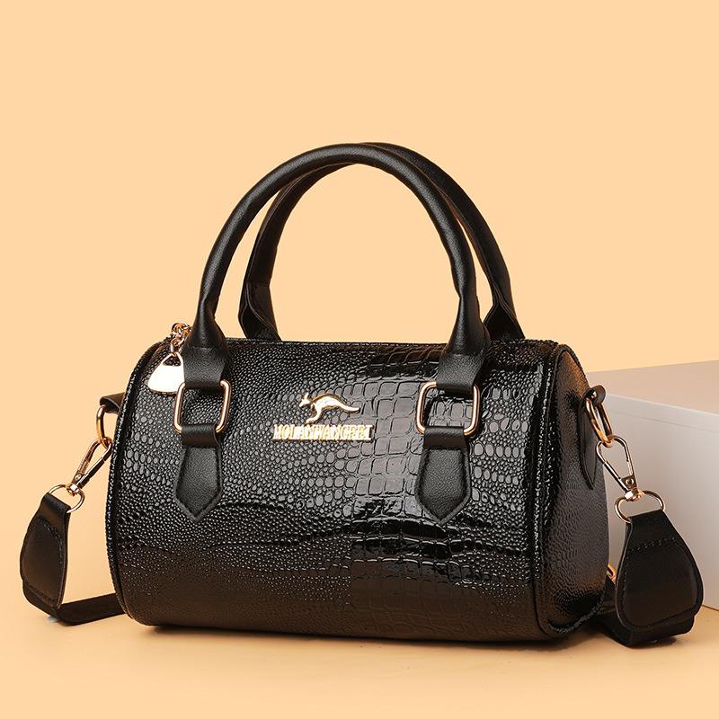 Fashion bag women's new high-end texture crocodile pattern handbag foreign style shoulder messenger bag