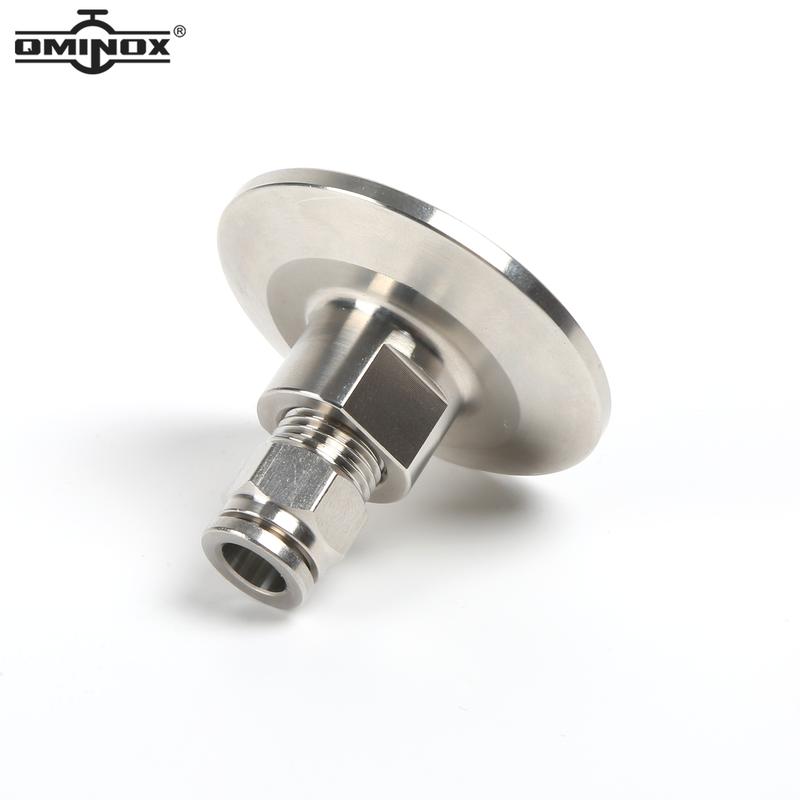 Pneumatic Tube Connector SS304 SS316L Tri Clamp TC25.2MM-77.5MM air hose fittings PC 4MM-16MM Stainless SteelClamp Push In Quick