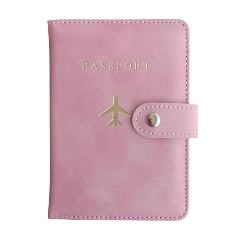 1Pc Id Holder With Airplane Clasp Pu Leather Travel Passport Cover Multiple Card Slots Passport Holder Unisex Travel Organizer